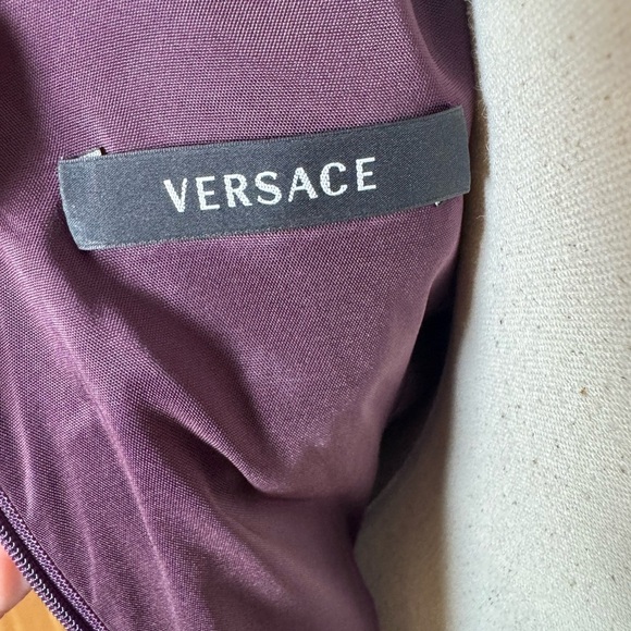 Versace Purple Scoop Neck Sheath Dress Size 40 - Picture 4 of 11